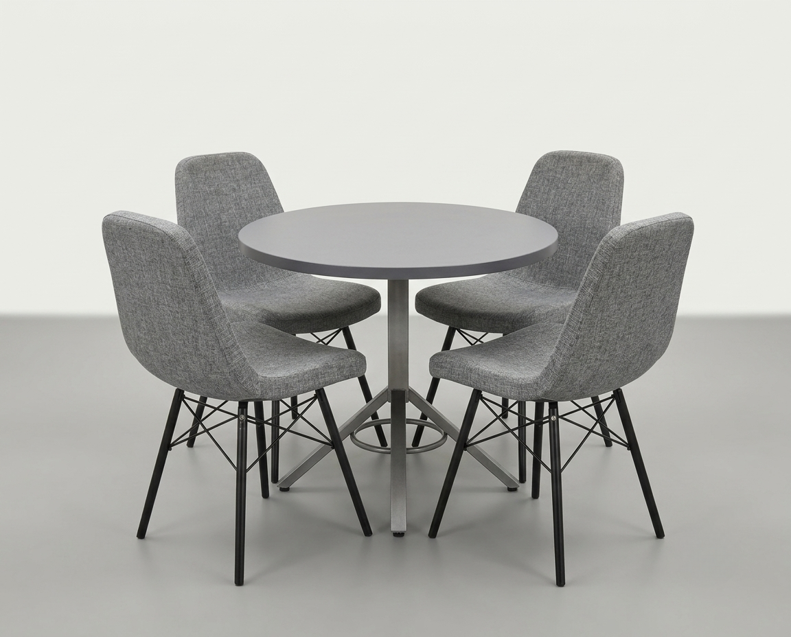 ROUND TABLE AND CHAIRS
